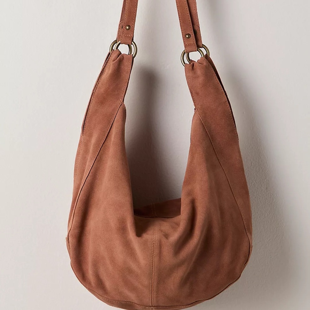 NWT Free People Roma Suede Tote in Rust